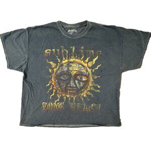 Urban Outfitters Sublime Band tee Distressed T-Shirt Blue One Size Oversized sun